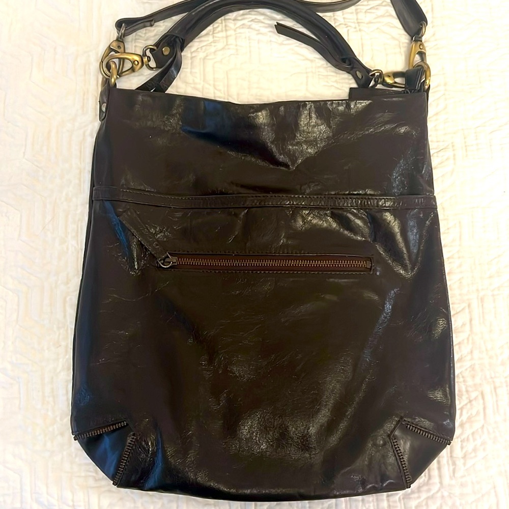 Latico Black Leather Shoulder Bag